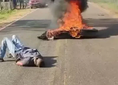 Policial militar é torturado ao tentar atravessar manifestação