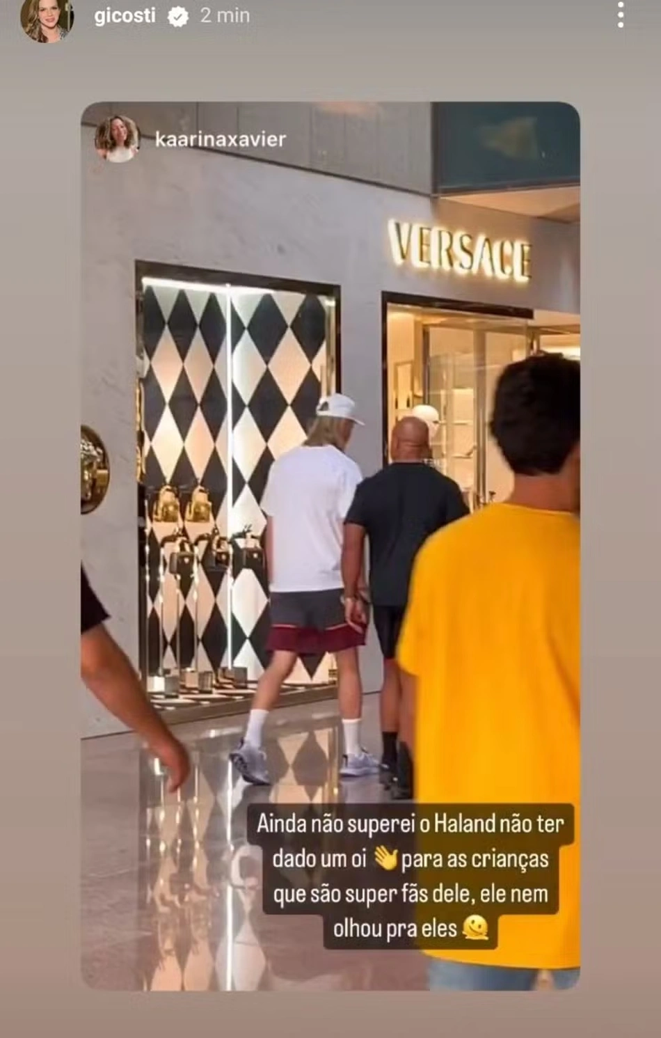 Postagem da mulher de Samuel Xavier