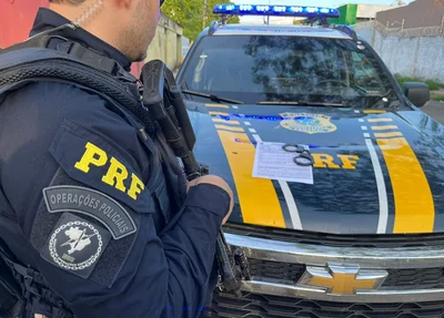 PRF prendeu foragido da Justiça do Ceará, em Teresina