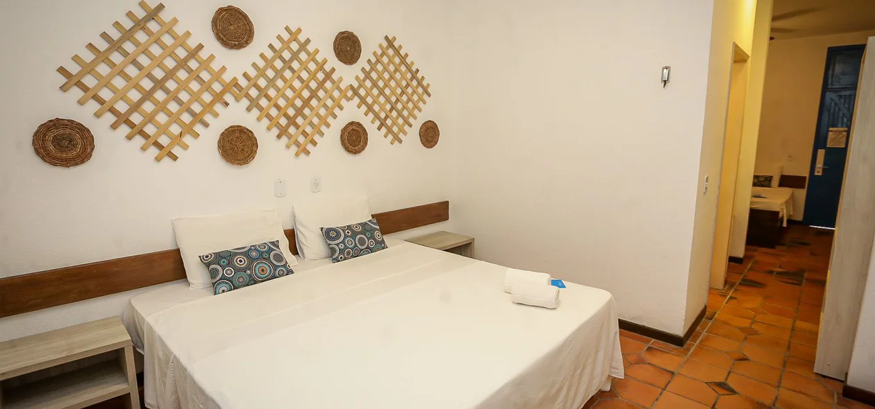 Quarto confortável no Arrey Rio Poty Hotel Praia