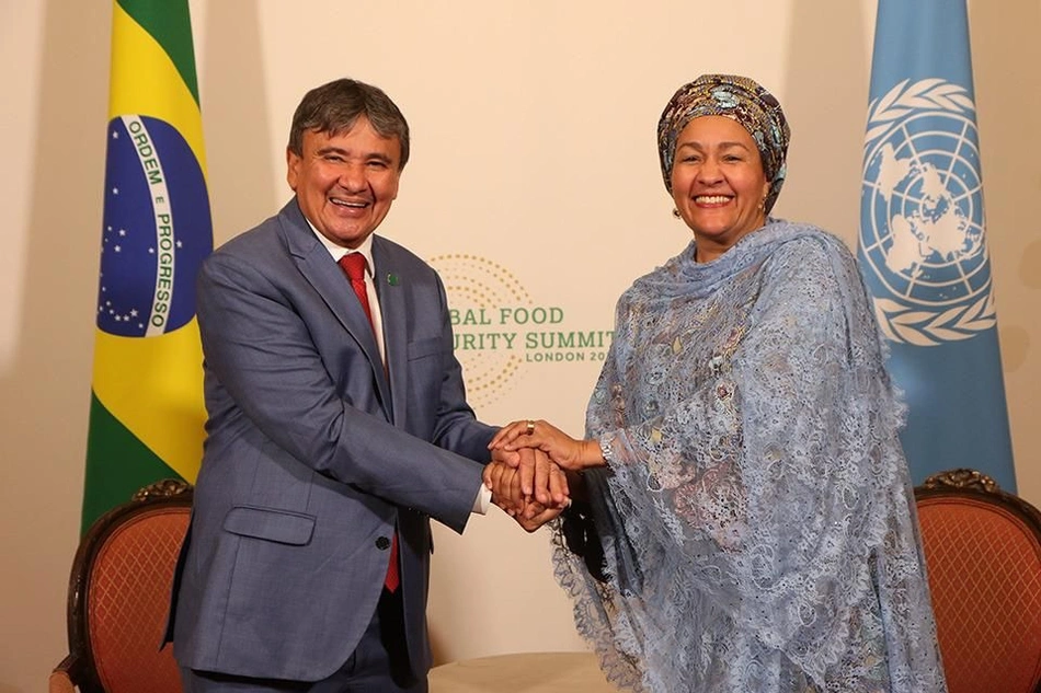 Wellington Dias e Amina J. Mohammed, secretária-geral adjunta das Nações Unidas (ONU)
