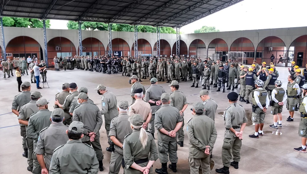 A saída dos militares aconteceu na sede do Quartel do Comando-Geral da PM