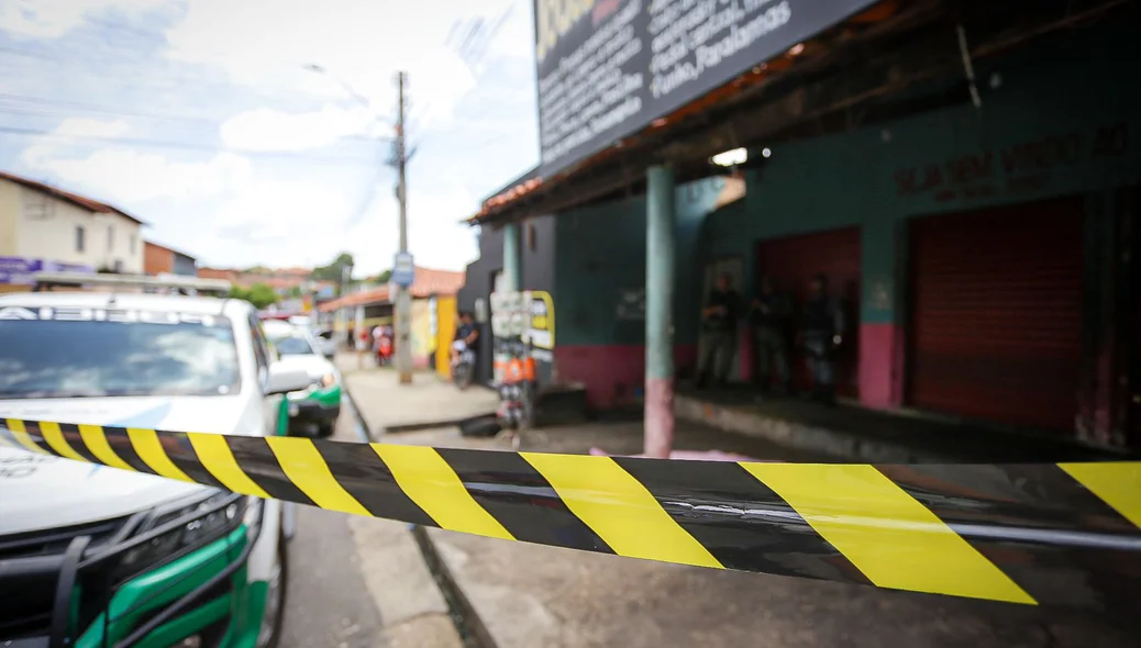 Área foi isolada pela Polícia Militar