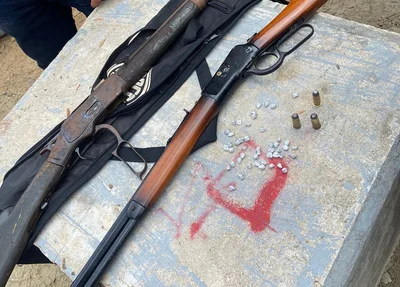 Armamentos apreendidos em Luís Correia