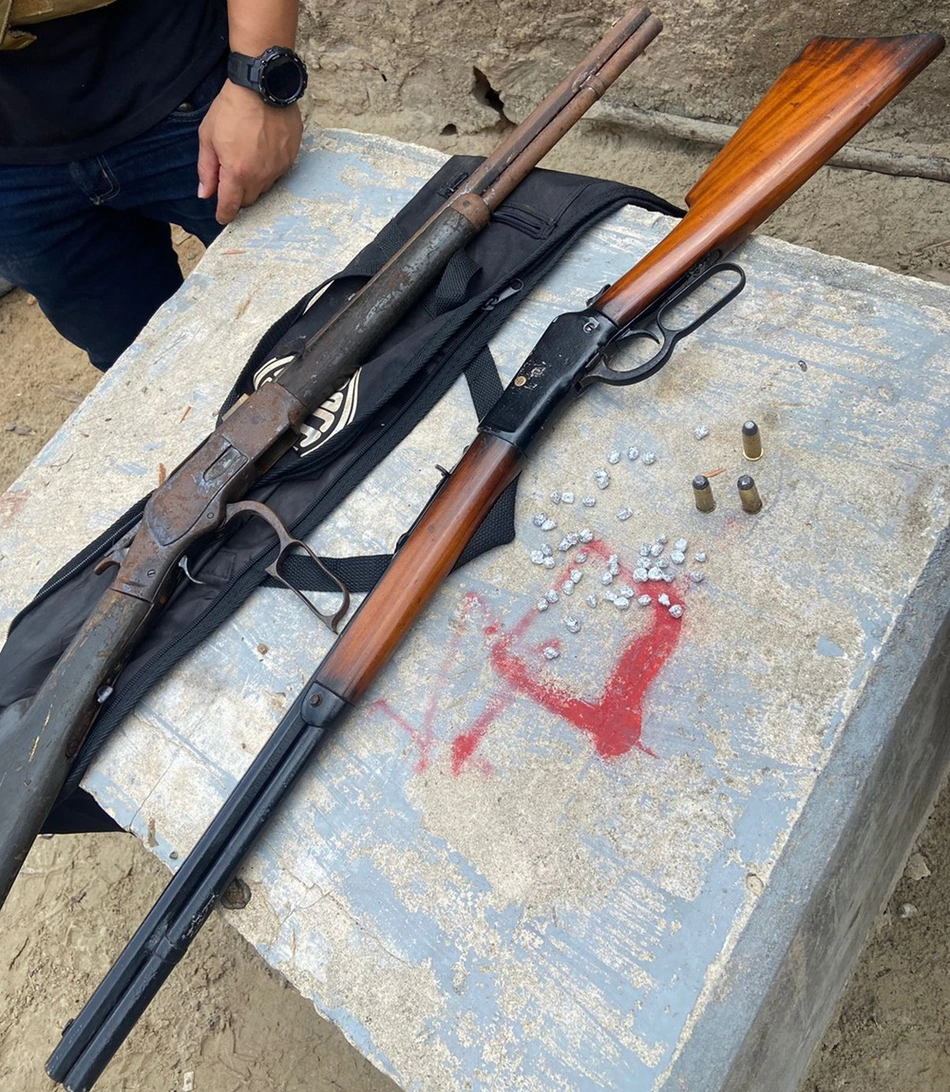 Armamentos apreendidos em Luís Correia