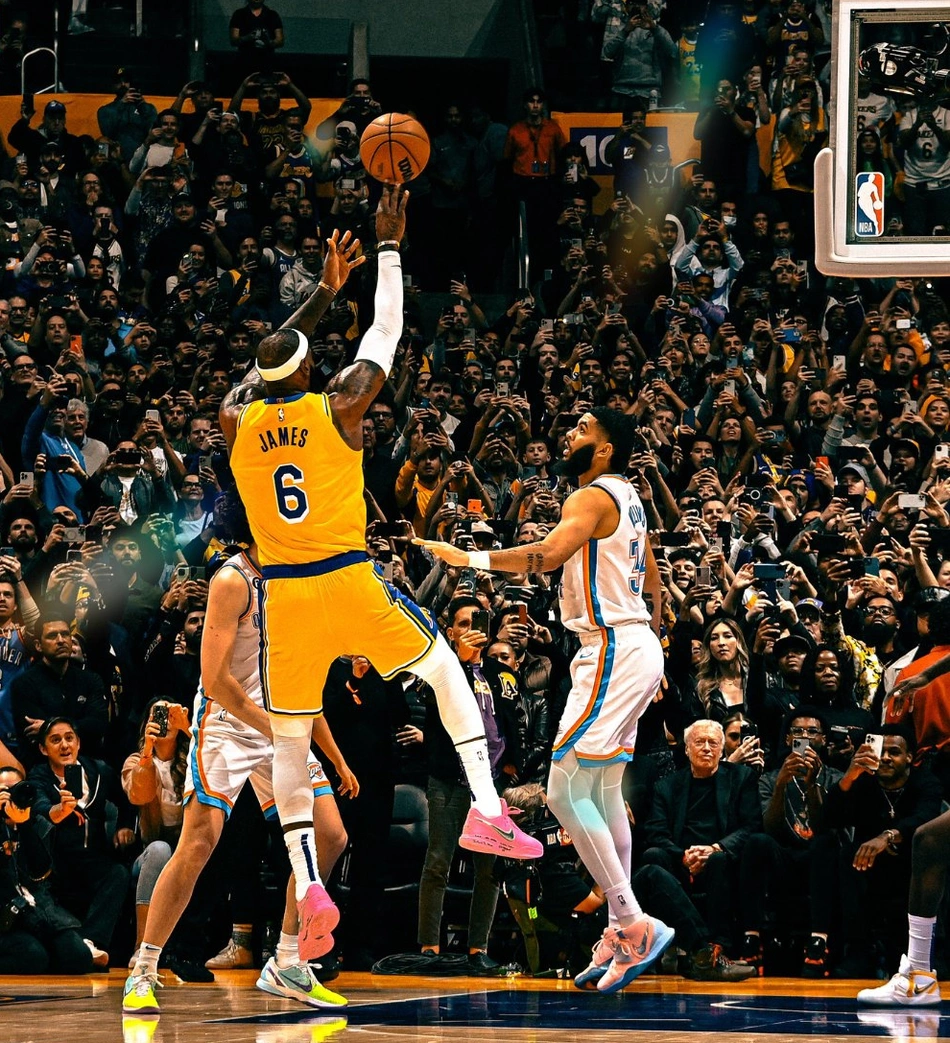 Cesta marcada que levou LeBron a ultrapassar o recorde de Kareem Abdul-Jabar