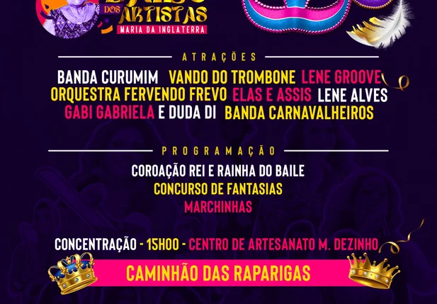 Club dos Diários recebe Baile dos Artistas na próxima sexta