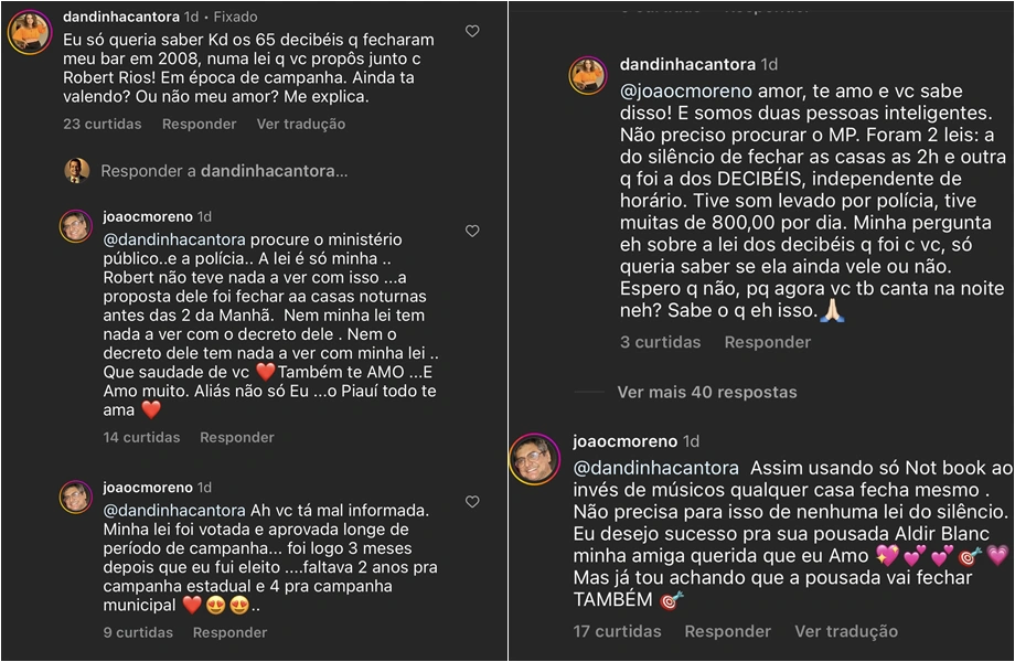 Discussão entre Dandinha e João Cláudio Moreno
