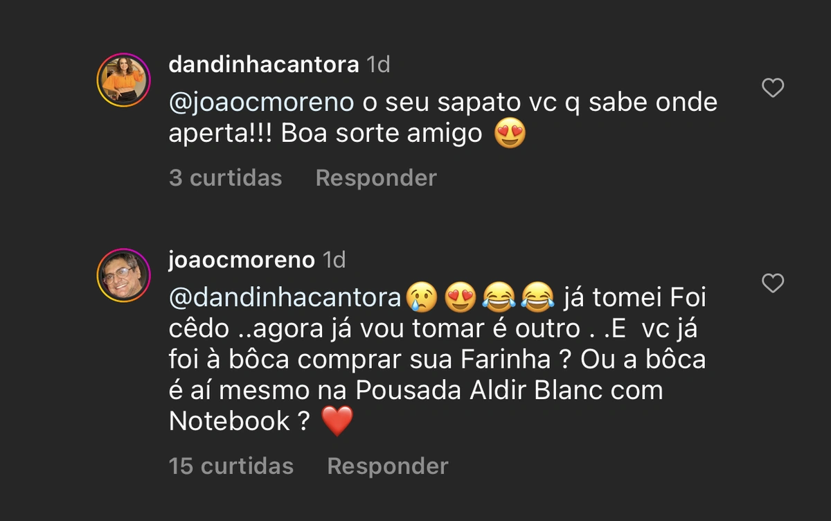 Discussão entre Dandinha e João Cláudio Moreno