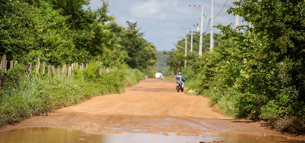 Estrada do povoado Angolá