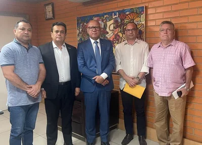 Evaldo Gomes, Henrique Pires e o presidente  da Assembleia Legislativa do Piauí, Franzé Silva