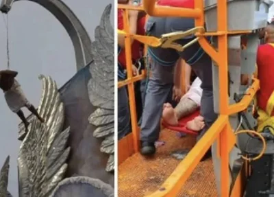 Homem que representou Jesus Cristo é socorrido em São Paulo