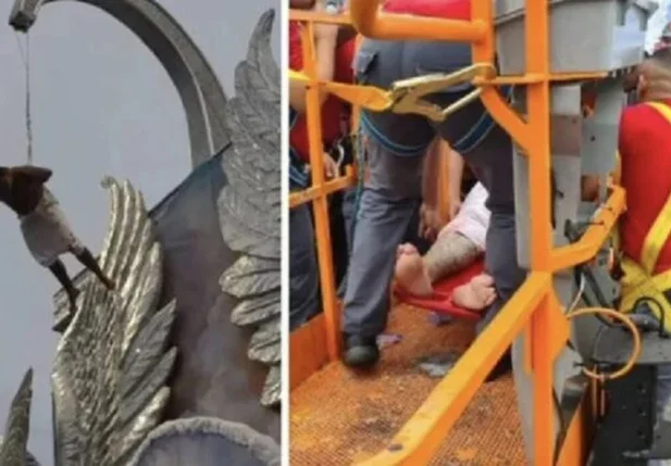 Homem que representou Jesus Cristo é socorrido em São Paulo