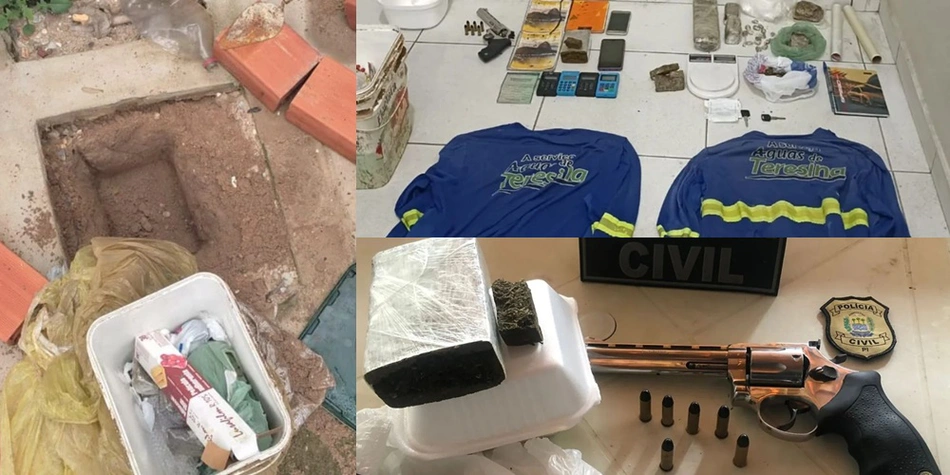 Itens apreendidos em Teresina