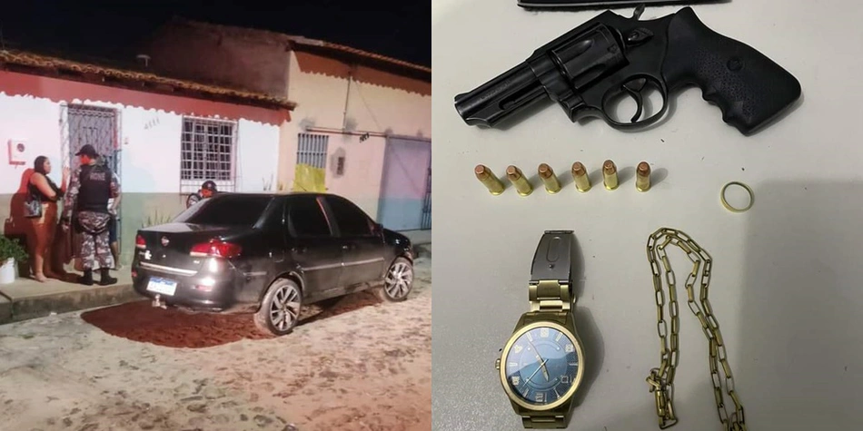 Itens apreendidos pela PM no Novo Horizonte
