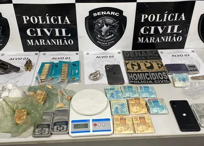 Itens apreendidos pela Polícia Civil do Maranhão