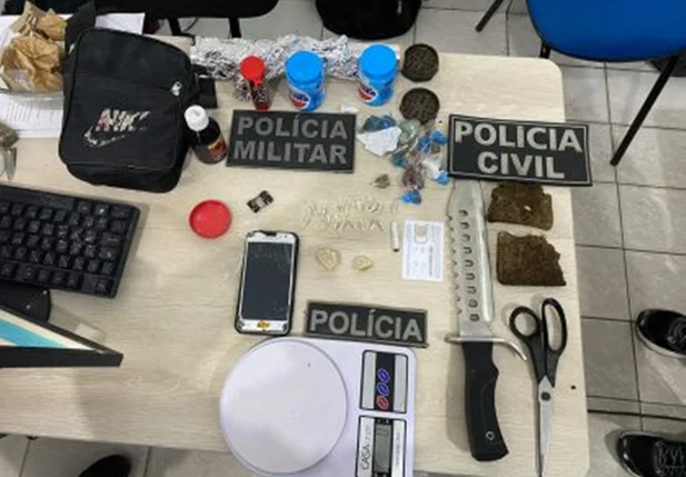 Material apreendido em residência de suspeito em São Miguel do Tapuio