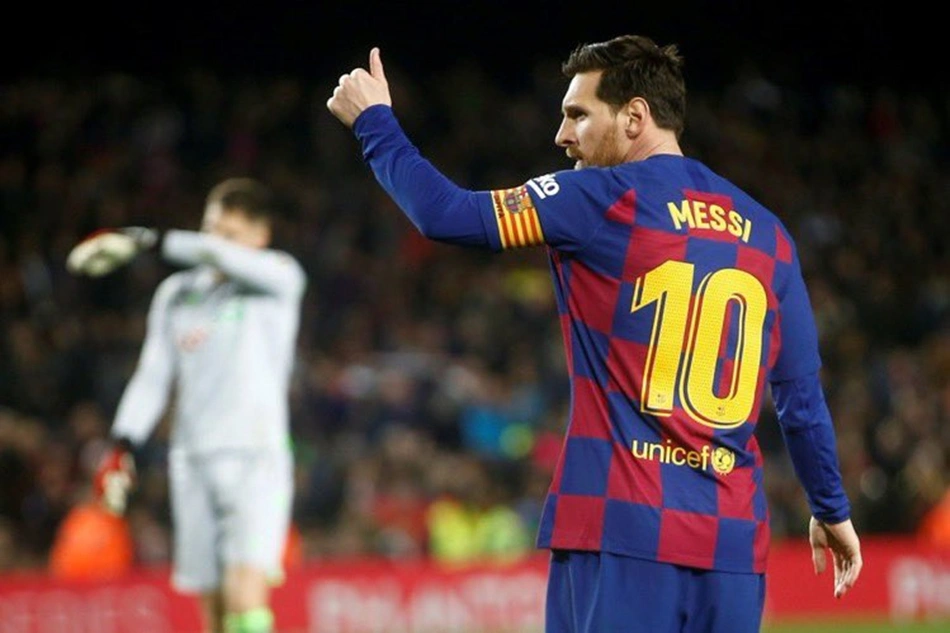 Messi quando atuava no Barcelona
