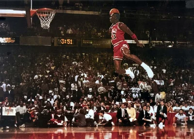 Michael Jordan salta para vencer o Slam Dunk em 1988