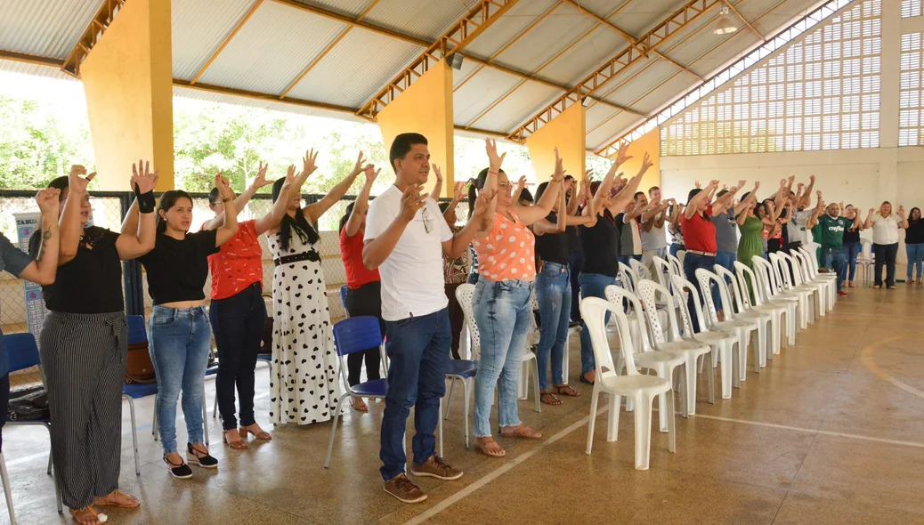 Momentos com professores da rede de ensino municipal