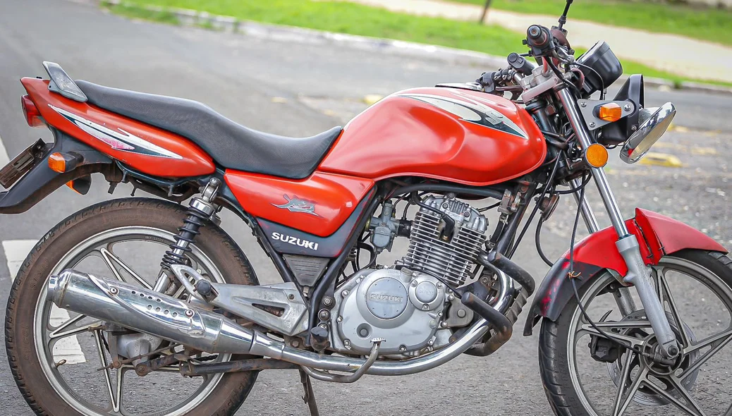 Motocicleta envolvida no acidente