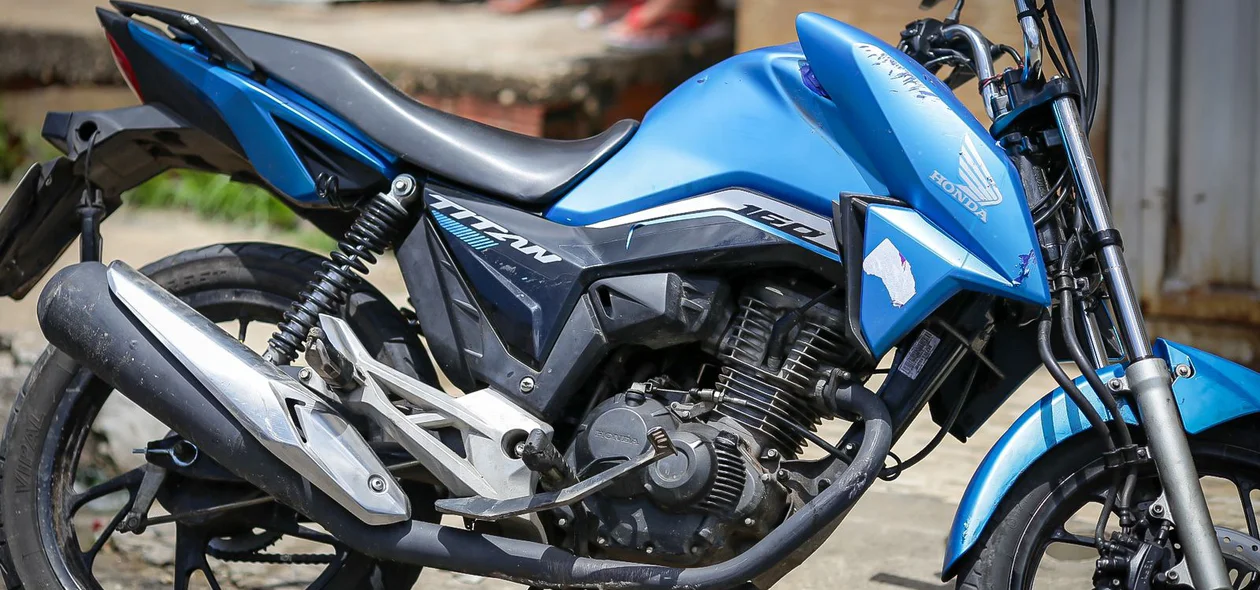 Motocicleta usada pela vítima