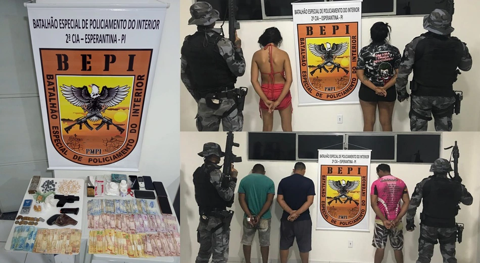 PM estoura boca de fumo e prende quadrilha criminosa em Matias Olímpio