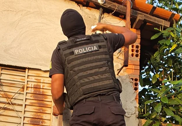 Polícia durante operação em Bom Jesus