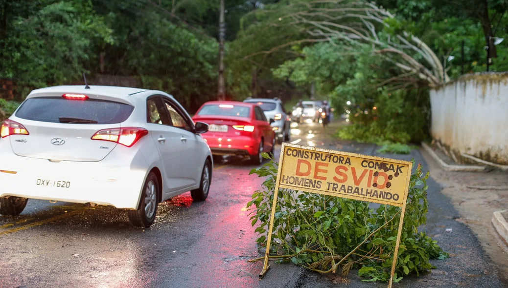 Por conta do ocorrido, os veículo tiveram que fazer um desvio