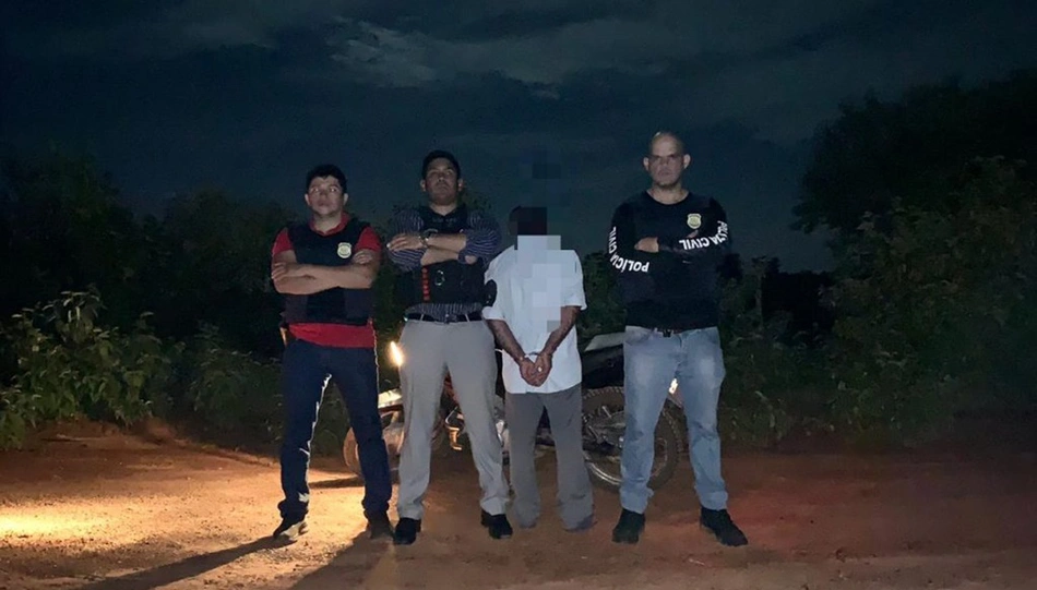 Prisão do acusado de tentativa de feminicídio em Canto do Buriti