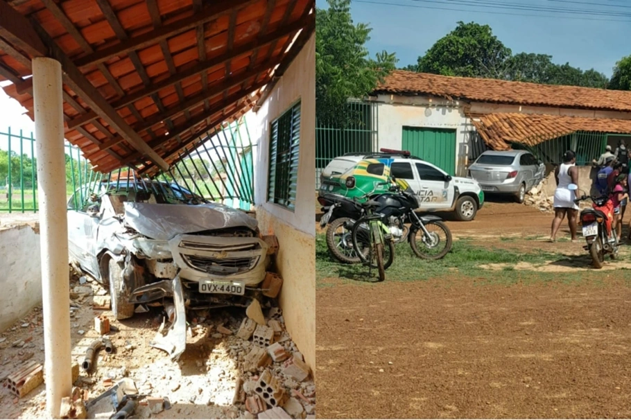 Prisma prata se envolveu em dois acidentes em Campo Maior