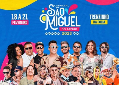 Programação de Carnaval de São Miguel do Tapuio 2023