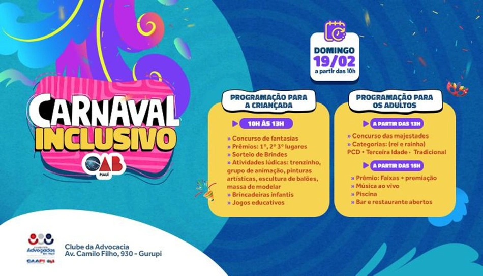 Programação do Carnaval da Advocacia