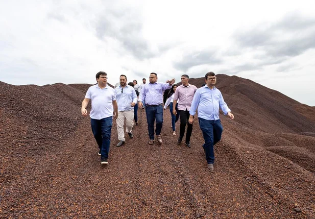 Rafael Fonteles visita mineradora em Piripiri