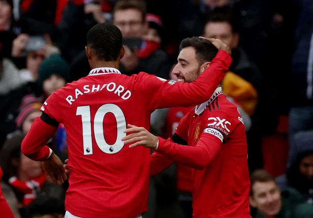 Rashford e Bruno Fernandes do Manchester United