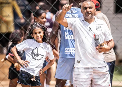 Ricardo e Ennile no CT Rei Pelé