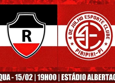River e 4 de Julho se enfrentam nesta quarta-feira (15)
