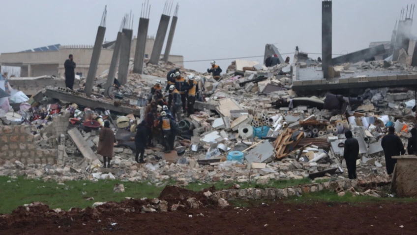 Terremoto na Síria e Turquia deixou prédios completamente destruídos