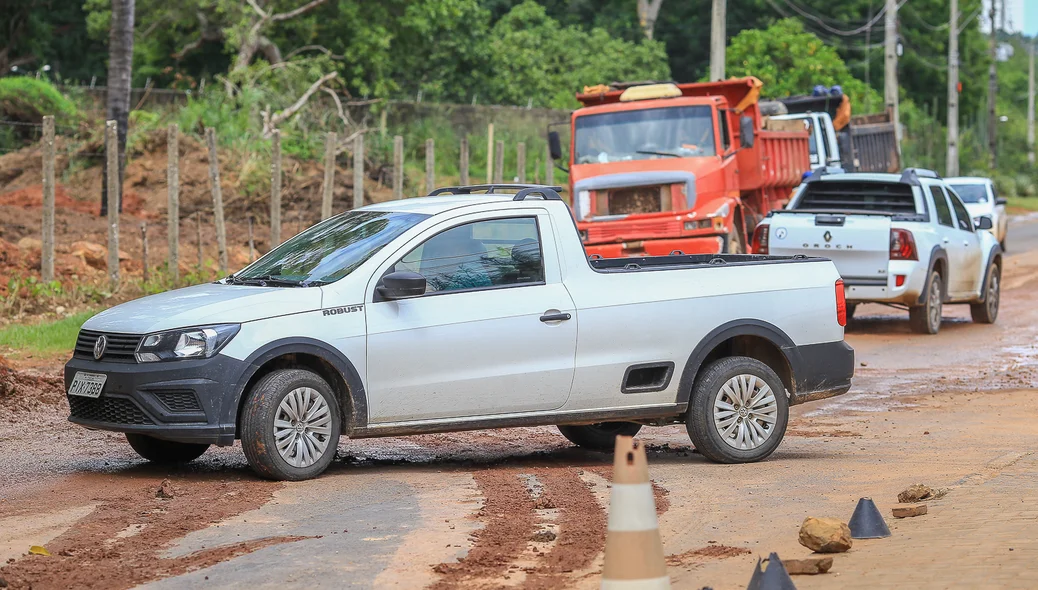 Trânsito complicado no local