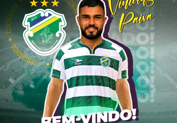 Vinícius Paiva foi anunciado pelo Altos nesta segunda-feira (6)