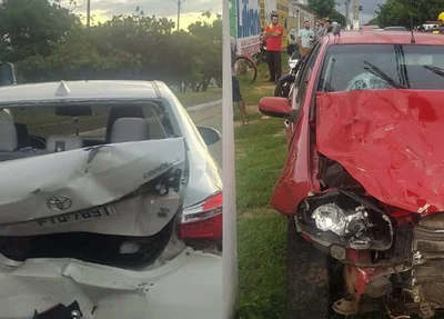 Acidente na Avenida São Sebastião em Parnaíba