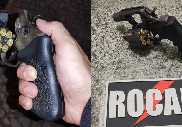 Arma de fogo apreendida em Parnaíba