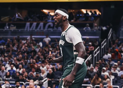 Bobby Portis comemora mais uma vitória do Milwaukee Bucks