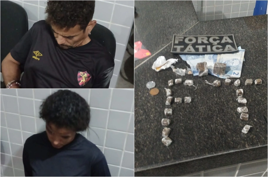 Casal foi preso na noite dessa segunda-feira
