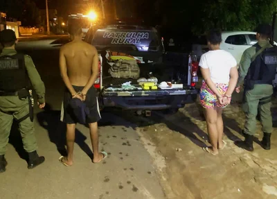 Casal preso pela Polícia Militar e pelo BEPI por tráfico de drogas em Picos