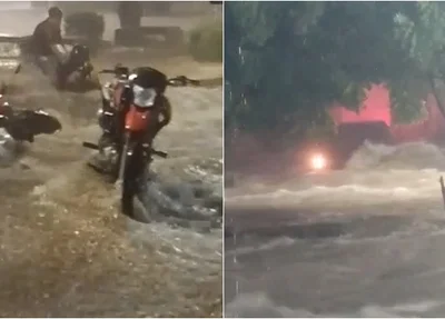 Chuva arrasta veículos e causa transtornos na zona sul de Teresina