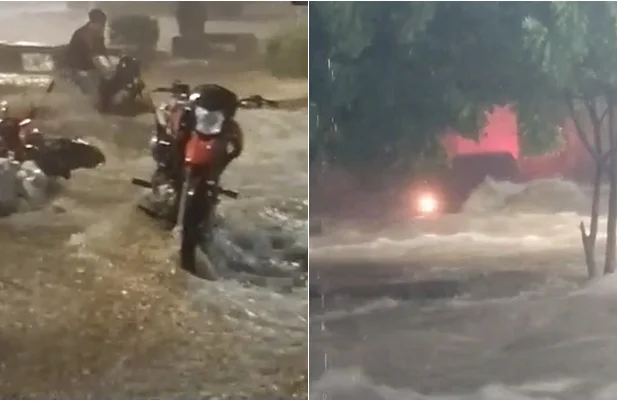 Chuva arrasta veículos e causa transtornos na zona sul de Teresina