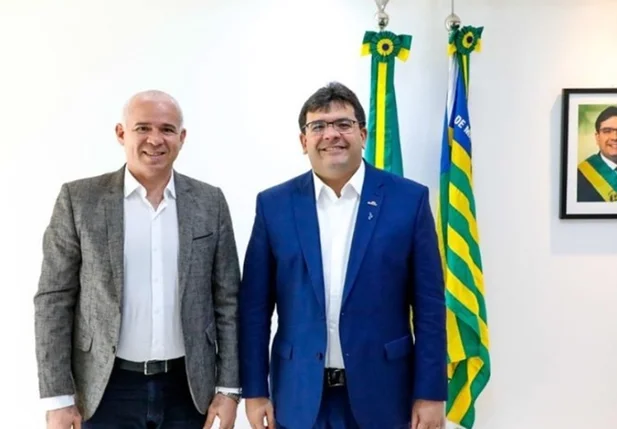Coordenador Tiago Vasconcelos e o governador Rafael Fonteles