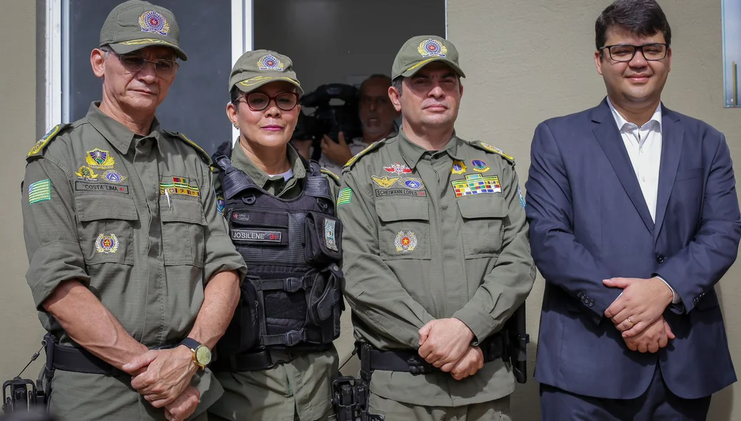 Coronel Costa Lima, Major Josilene, Comandante Scheiwann Lopes e Secretário Chico Lucas