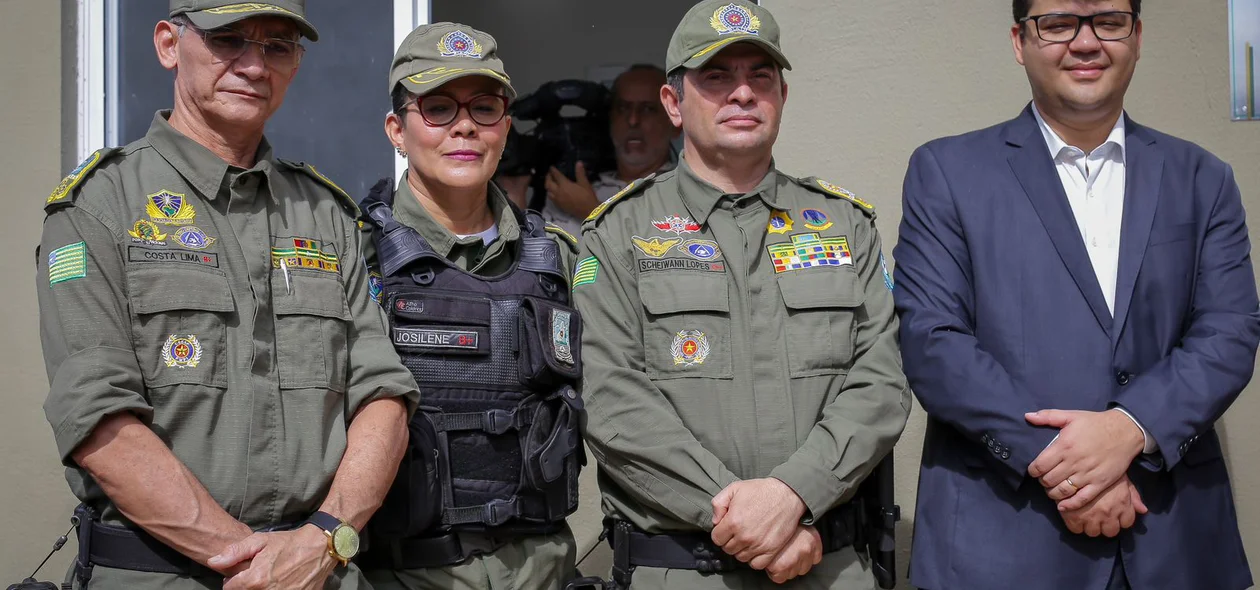 Coronel Costa Lima, Major Josilene, Comandante Scheiwann Lopes e Secretário Chico Lucas